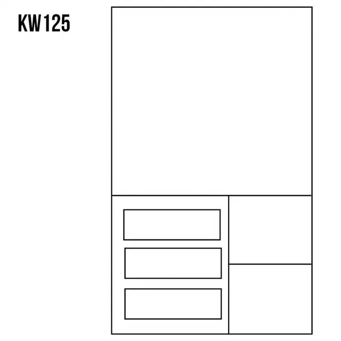 Vitrin Fenyő KW125 nyers,3