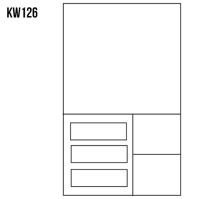 Vitrin Fenyő KW126 nyers