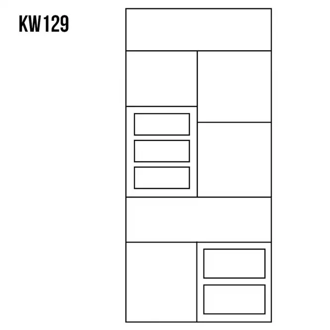 Vitrin Fenyő KW129 nyers,3