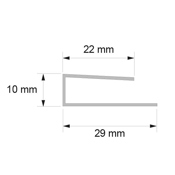 Univerzális befejezõ léc B6 Szürke 3m