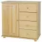 Komód Fenyő KD100 nyers