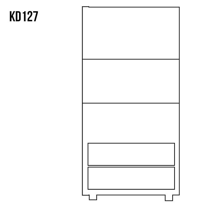 Komód Fenyő KD127 nyers