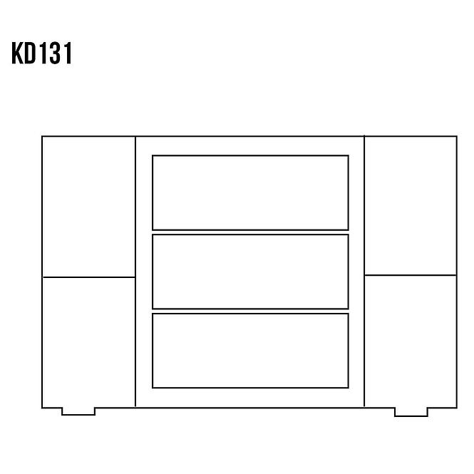 Komód Fenyő KD131 nyers