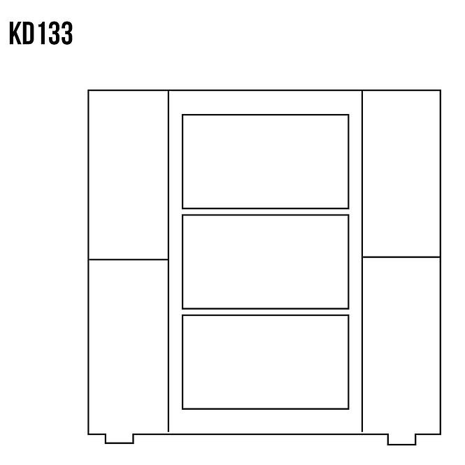 Komód Fenyő KD133 nyers