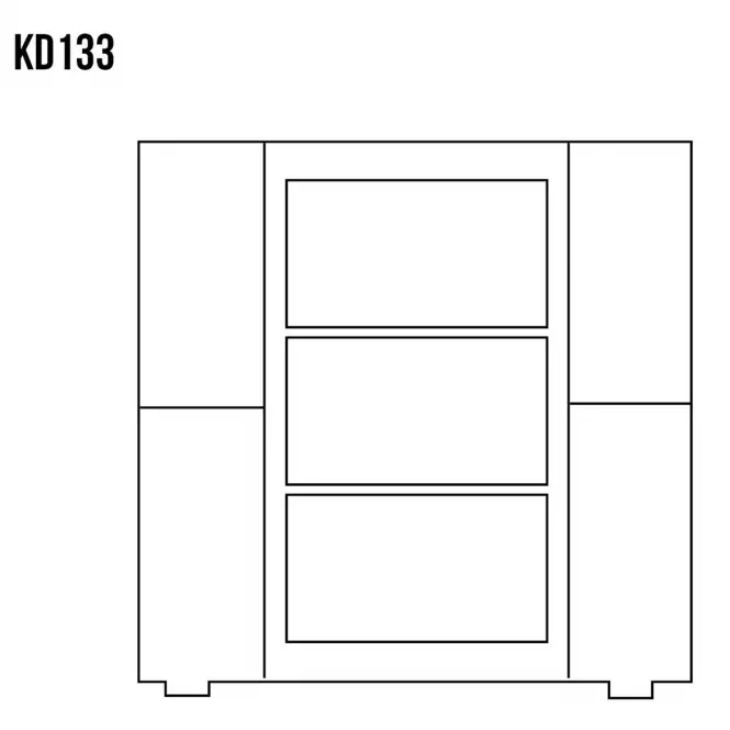 Komód Fenyő KD133 nyers,3