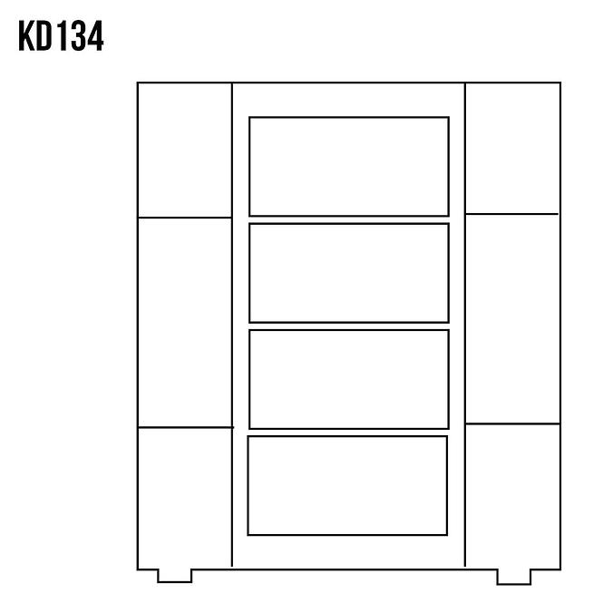Komód Fenyő KD134 nyers