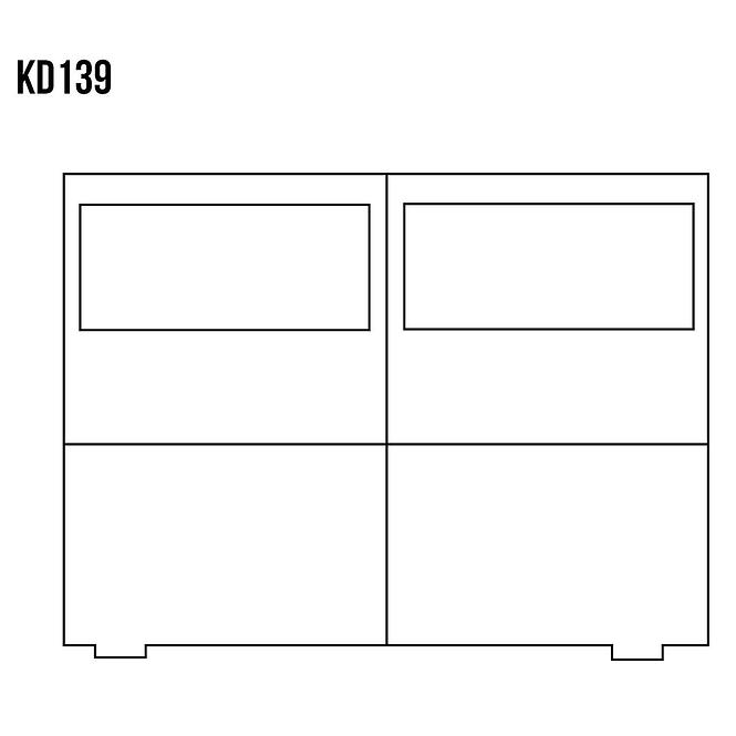 Komód Fenyő KD139 nyers