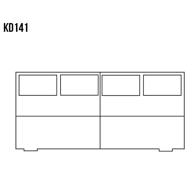 Komód Fenyő KD141 nyers,3