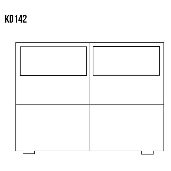 Komód Fenyő KD142 nyers