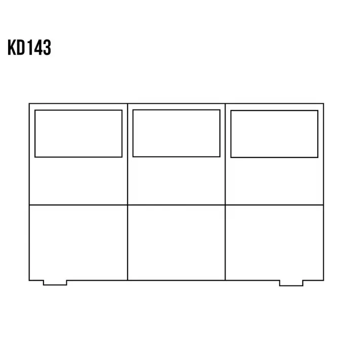 Komód Fenyő KD143 nyers,3