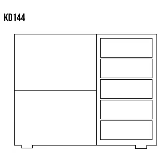 Komód Fenyő KD144 nyers,3