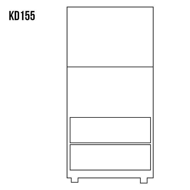 Komód Fenyő KD155 nyers