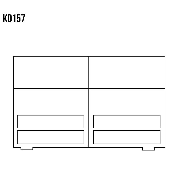 Komód Fenyő KD157 nyers
