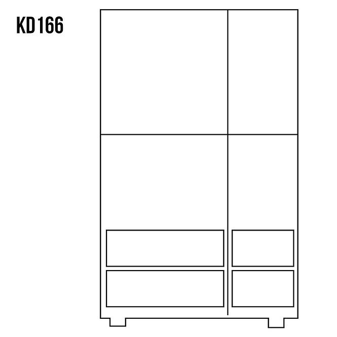 Komód Fenyő KD166 nyers