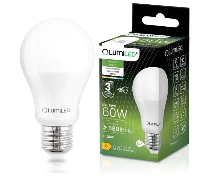 Izzó Lumiled A60 8W 840 E27 4000K