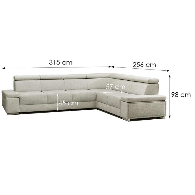 Sarokgarnitúra szett Ester B+2F+R+3+B Majestic 603