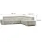 Sarokgarnitúra szett Ester B+2F+R+3+B Majestic 603,2