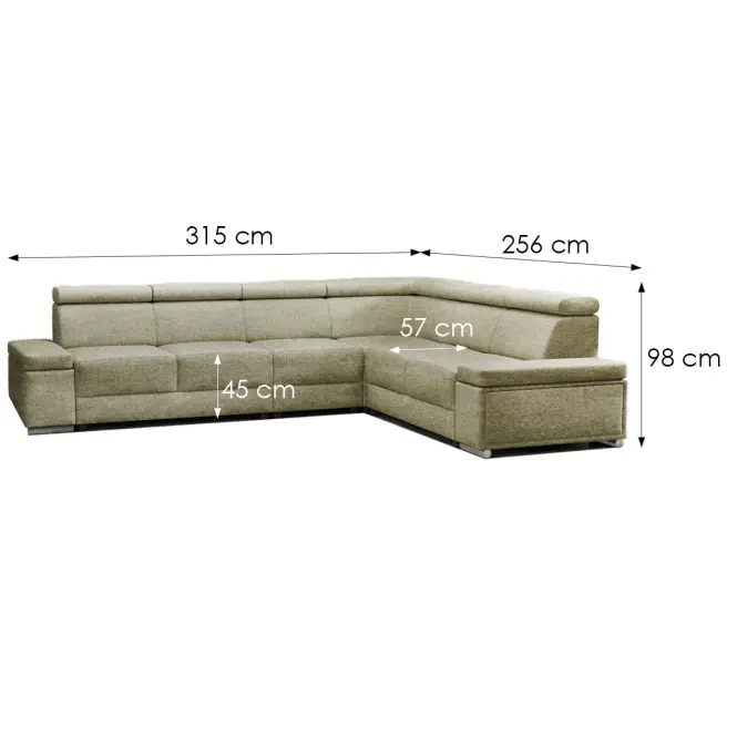 Sarokgarnitúra szett Ester B+2F+R+3+B Majestic 607