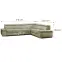 Sarokgarnitúra szett Ester B+2F+R+3+B Majestic 607,2