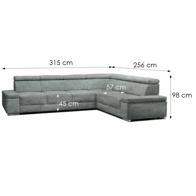 Sarokgarnitúra szett Ester B+2F+R+3+B Majestic 613