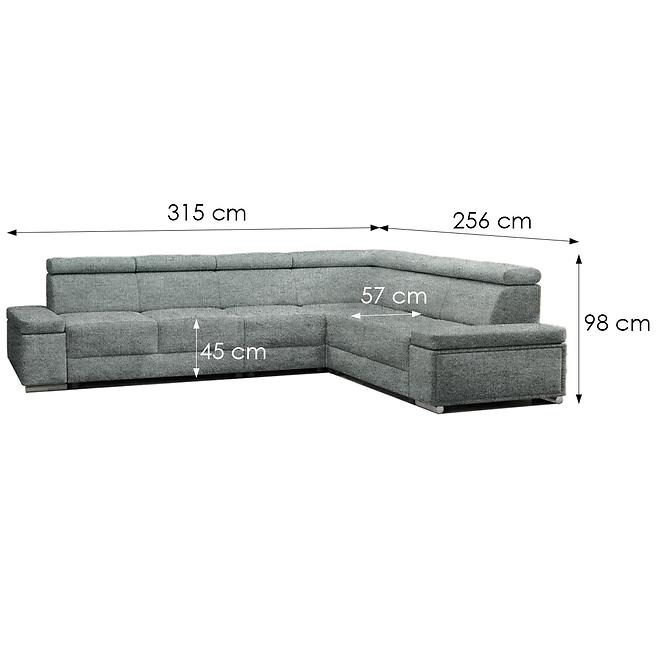 Sarokgarnitúra szett Ester B+2F+R+3+B Majestic 613