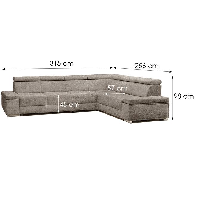 Sarokgarnitúra szett Ester B+2F+R+3+B Majestic 605