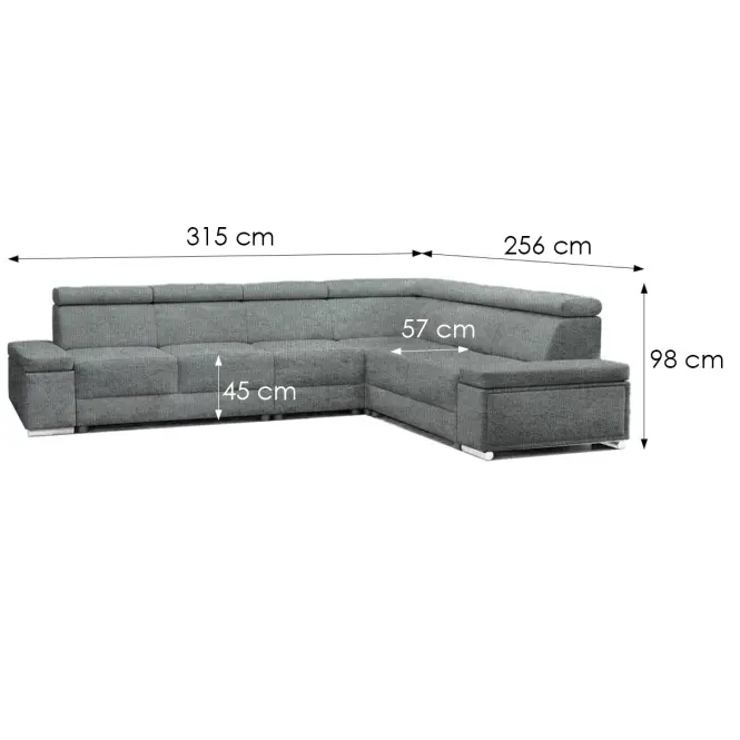 Sarokgarnitúra szett Ester B+2F+R+3+B Majestic 617