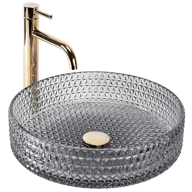 Mosdókagyló Cristal 39 Grey Rea-U8880 