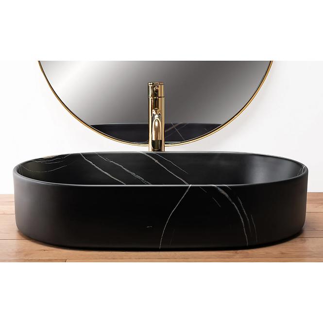 Mosdókagyló Nadia 60 Black Stone Matt Rea-U8565 