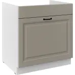 Konyhaszekrény Stilo claygrey/fehér 80ZL 1S BB
