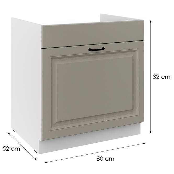 Konyhaszekrény Stilo claygrey/fehér 80ZL 1S BB,2