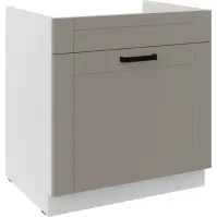 Konyhaszekrény Luna claygrey/fehér 80ZL 1S BB