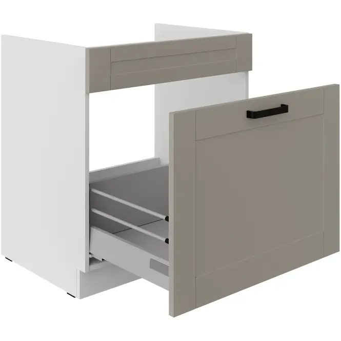 Konyhaszekrény Luna claygrey/fehér 80ZL 1S BB,3