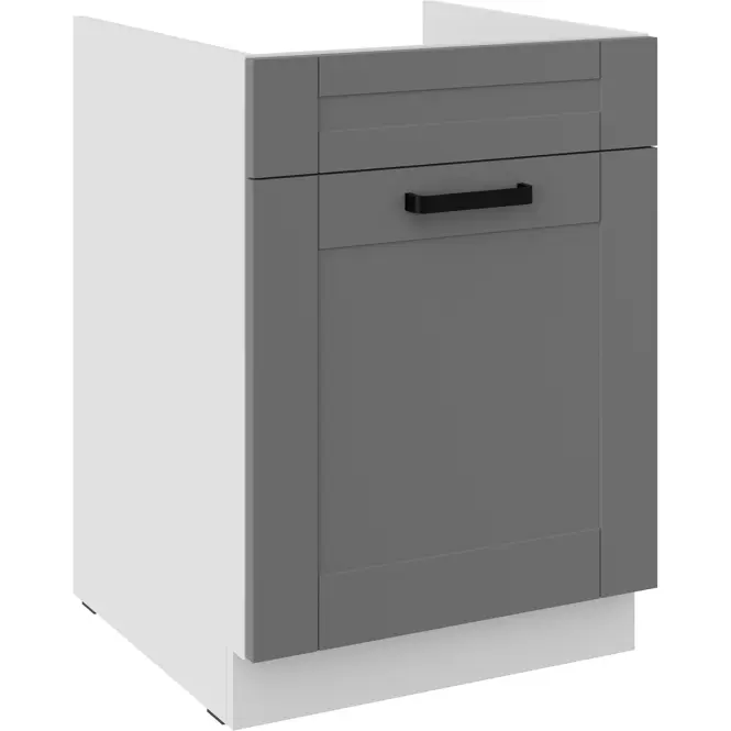 Konyhaszekrény Luna dustgrey/fehér 60ZL 1S BB
