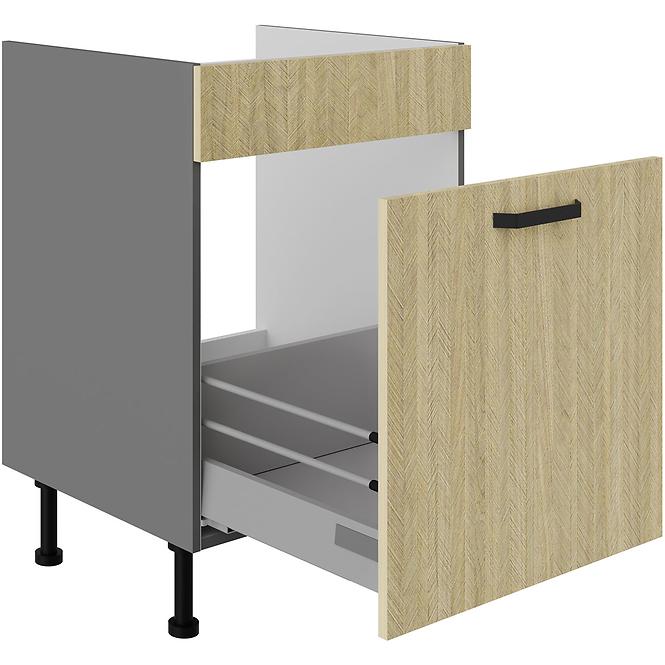 Konyhaszekrény Scandi jegenyefenyő/antracyt 60ZL 1S BB,3