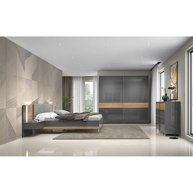 Ágy 160 Onyx pacific walnut/anthracit