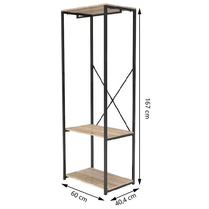Fogas polcokkal 9327 természetes/fekete,2