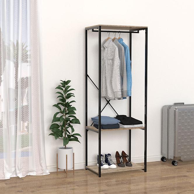 Fogas polcokkal 9327 természetes/fekete