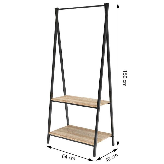 Fogas polcokkal 9328 természetes/fekete,2
