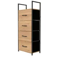 Regál 9329 természetes/fekete
