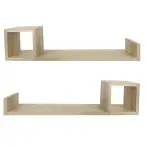 Függő polcok 2 db PD230816 természetes fa