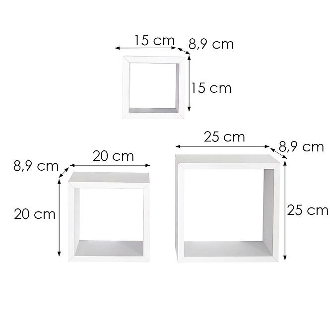 Függő polcok 3 db PD11036 fehére