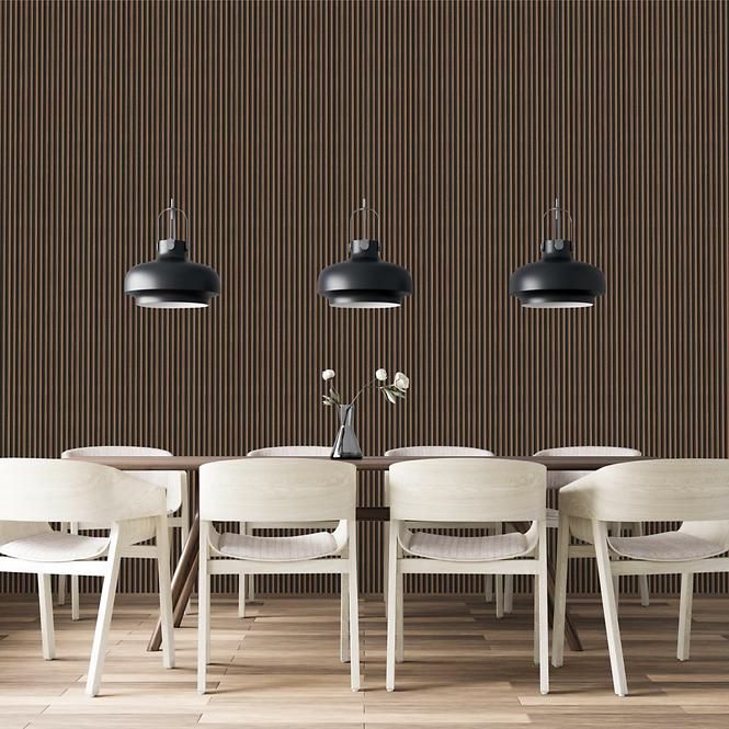 Lamella falburkolat MODERN LINE SLIM Walnut Black 12x122x2650mm