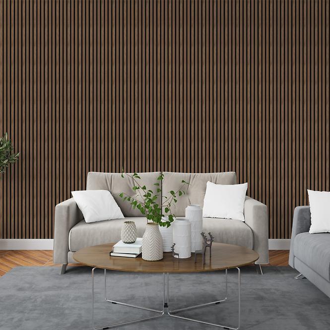 Lamella falburkolat MODERN LINE NORMAL Walnut Black 12x122x2650mm