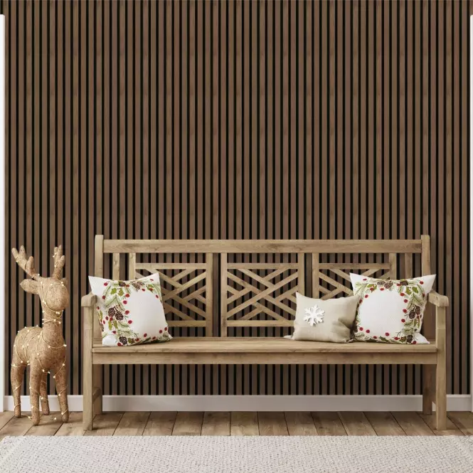 Lamella falburkolat MODERN LINE NORMAL Walnut Black 12x122x2650mm