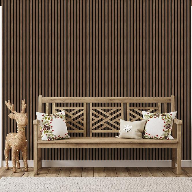 Lamella falburkolat MODERN LINE NORMAL Walnut Black 12x122x2650mm