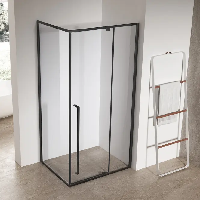 Zuhanykabin téglalap alakú Zen 100x80x195 black,4