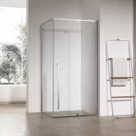 Zuhanykabin téglalap alakú Zen 100x80x195 króm