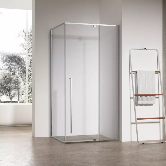 Zuhanykabin téglalap alakú Zen 100x80x195 króm