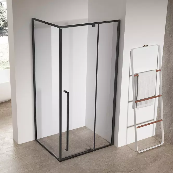 Zuhanykabin téglalap alakú Zen 120x80x195 black